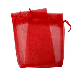 Saco De Organza 08x10 Pct. C/ 10 Unid. Vermelho-5415-209