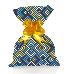 Saco De Presente Metal 603 Geometric 35x53cm-1221200007