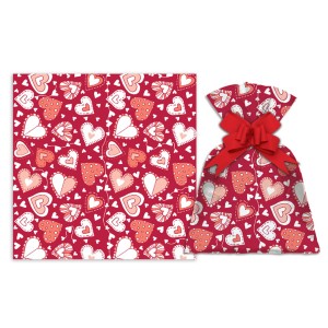 Saco De Presente Perola 895 Corações Em Festa 43x59cm 50un.-1222100120